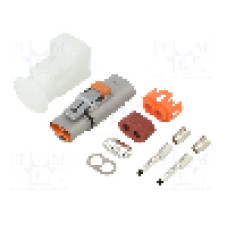 Conector alimentare DC, 1kV, 2 pini, seria {{Seria producatorului}}, {{Dimensiune pin}}. AMPHENOL GEC - PL182X-61-6-2