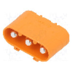 Conector alimentare DC, 1kV, 3 pini, seria LC, {{Dimensiune pin}}. AMASS - LCC40PB-M