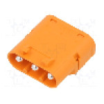 Conector alimentare DC, 1kV, 3 pini, seria LC, {{Dimensiune pin}}. AMASS - LCC40PW-M