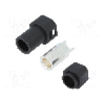 Conector alimentare DC, 500V, 1 pini, seria AS250, {{Dimensiune pin}}. AMASS - AS250F BLACK