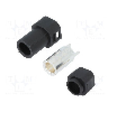 Conector alimentare DC, 500V, 1 pini, seria AS250, {{Dimensiune pin}}. AMASS - AS250F BLACK