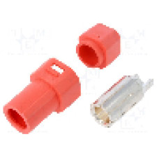 Conector alimentare DC, 500V, 1 pini, seria AS250, {{Dimensiune pin}}. AMASS - AS250F RED