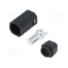 Conector alimentare DC, 500V, 1 pini, seria AS250, {{Dimensiune pin}}. AMASS - AS250M BLACK