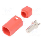 Conector alimentare DC, 500V, 1 pini, seria AS250, {{Dimensiune pin}}. AMASS - AS250M RED