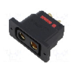 Conector alimentare DC, 500V, 2 pini, seria QS, {{Dimensiune pin}}. DONGGUAN QS ELECTRONIC TECH CO.,LTD - QS10P-S-F