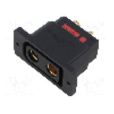Conector alimentare DC, 500V, 2 pini, seria QS, {{Dimensiune pin}}. DONGGUAN QS ELECTRONIC TECH CO.,LTD - QS10P-S-F