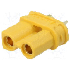 Conector alimentare DC, 500V, 2 pini, seria XT30, {{Dimensiune pin}}. AMASS - XT30U-F
