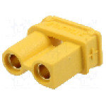 Conector alimentare DC, 500V, 2 pini, seria XT30, {{Dimensiune pin}}. AMASS - XT30UPB-F