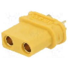 Conector alimentare DC, 500V, 2 pini, seria XT30, {{Dimensiune pin}}. AMASS - XT30UW-F