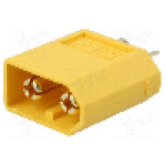 Conector alimentare DC, 500V, 2 pini, seria XT60, {{Dimensiune pin}}. AMASS - XT60-M