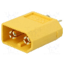 Conector alimentare DC, 500V, 2 pini, seria XT60, {{Dimensiune pin}}. AMASS - XT60-M