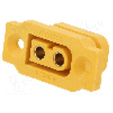 Conector alimentare DC, 500V, 2 pini, seria XT60, {{Dimensiune pin}}. AMASS - XT60E-F