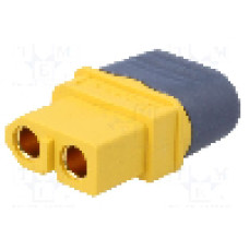 Conector alimentare DC, 500V, 2 pini, seria XT60, {{Dimensiune pin}}. AMASS - XT60H-F
