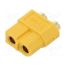 Conector alimentare DC, 500V, 2 pini, seria XT60, {{Dimensiune pin}}. AMASS - XT60PB-F