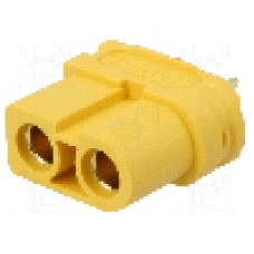 Conector alimentare DC, 500V, 2 pini, seria XT60, {{Dimensiune pin}}. AMASS - XT60U-F