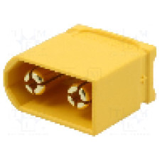 Conector alimentare DC, 500V, 2 pini, seria XT60, {{Dimensiune pin}}. AMASS - XT60U-M