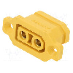 Conector alimentare DC, 500V, 2 pini, seria XT90, {{Dimensiune pin}}. AMASS - XT90E-F