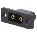 Conector alimentare DC, 500V, 2 pini, seria XT90, {{Dimensiune pin}}. AMASS - XT90E-M