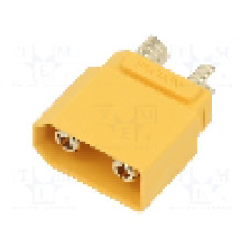 Conector alimentare DC, 500V, 2 pini, seria XT90, {{Dimensiune pin}}. AMASS - XT90HW-M