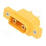 Conector alimentare DC, 500V, 2 pini, seria XT90, {{Dimensiune pin}}. AMASS - XT90NE-M