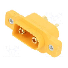 Conector alimentare DC, 500V, 2 pini, seria XT90, {{Dimensiune pin}}. AMASS - XT90NE-M