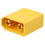 Conector alimentare DC, 500V, 2 pini, seria XT90, {{Dimensiune pin}}. AMASS - XT90PB-M