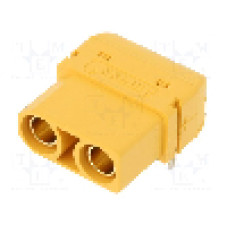Conector alimentare DC, 500V, 2 pini, seria XT90, {{Dimensiune pin}}. AMASS - XT90PW-F