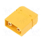 Conector alimentare DC, 500V, 2 pini, seria XT90, {{Dimensiune pin}}. AMASS - XT90PW-M