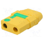 Conector alimentare DC, 500V, 2 pini, seria XT90, {{Dimensiune pin}}. AMASS - XT90S-F