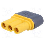 Conector alimentare DC, 500V, 3 pini, seria MR30, {{Dimensiune pin}}. AMASS - MR30-FB