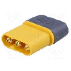Conector alimentare DC, 500V, 3 pini, seria MR30, {{Dimensiune pin}}. AMASS - MR30-M