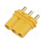 Conector alimentare DC, 500V, 3 pini, seria MR30, {{Dimensiune pin}}. AMASS - MR30PB-FB