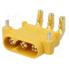 Conector alimentare DC, 500V, 3 pini, seria MR30, {{Dimensiune pin}}. AMASS - MR30PW-M
