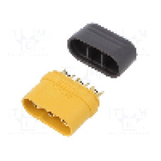 Conector alimentare DC, 500V, 3 pini, seria MR60, {{Dimensiune pin}}. AMASS - MR60-M