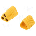 Conector alimentare DC, 500V, 3 pini, seria MT60, {{Dimensiune pin}}. AMASS - MT60-F