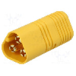 Conector alimentare DC, 500V, 3 pini, seria MT60, {{Dimensiune pin}}. AMASS - MT60-M