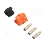Conector alimentare DC, 500V, 3 pini, seria QS, {{Dimensiune pin}}. DONGGUAN QS ELECTRONIC TECH CO.,LTD - QS6T-F