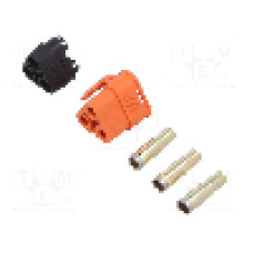Conector alimentare DC, 500V, 3 pini, seria QS, {{Dimensiune pin}}. DONGGUAN QS ELECTRONIC TECH CO.,LTD - QS6T-F