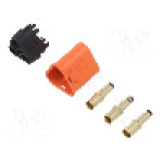 Conector alimentare DC, 500V, 3 pini, seria QS, {{Dimensiune pin}}. DONGGUAN QS ELECTRONIC TECH CO.,LTD - QS6T-M