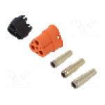 Conector alimentare DC, 500V, 3 pini, seria QS, {{Dimensiune pin}}. DONGGUAN QS ELECTRONIC TECH CO.,LTD - QS8T-F