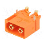 Conector alimentare DC, 500V, 3 pini, seria XT60, {{Dimensiune pin}}. AMASS - XT60IPW-M