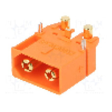 Conector alimentare DC, 500V, 3 pini, seria XT60, {{Dimensiune pin}}. AMASS - XT60IPW-M