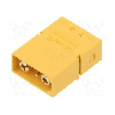 Conector alimentare DC, 500V, 4 pini, seria XT90, {{Dimensiune pin}}. AMASS - XT90IPW22-M