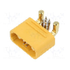 Conector alimentare DC, 500V, 6 (4+2) pini, seria AS150U, {{Dimensiune pin}}. AMASS - AS150UPW-M