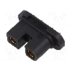Conector alimentare DC, 500V, 6 (4+2) pini, seria QS, {{Dimensiune pin}}. DONGGUAN QS ELECTRONIC TECH CO.,LTD - QS9U-F