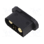 Conector alimentare DC, 500V, 6 (4+2) pini, seria QS, {{Dimensiune pin}}. DONGGUAN QS ELECTRONIC TECH CO.,LTD - QS9U-M