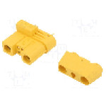 Conector alimentare DC, 80V, 6 pini, seria AS120, {{Dimensiune pin}}. AMASS - AS120-F