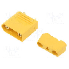 Conector alimentare DC, 80V, 6 pini, seria AS120, {{Dimensiune pin}}. AMASS - AS120-M