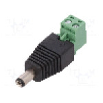 Conector alimentare DC, {{Tensiune nominala}}, {{Numarul de pini}} pini, seria {{Seria producatorului}}, 5,5/2,1mm. GOOBAY - 76744
