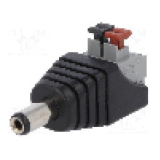 Conector alimentare DC, {{Tensiune nominala}}, {{Numarul de pini}} pini, seria {{Seria producatorului}}, 5,5/2,1mm. GOOBAY - 76748